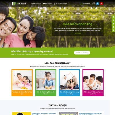 Mẫu website Công ty bảo hiểm