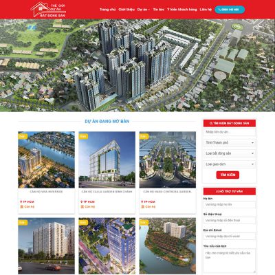 Mẫu website bất động sản 04