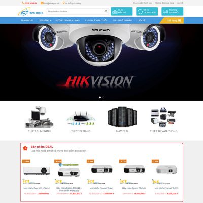 Mẫu website bán camera 02