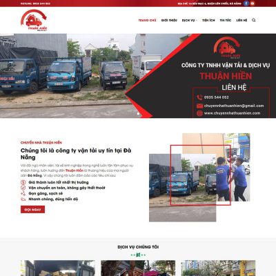 Mẫu website dịch vụ chuyển nhà