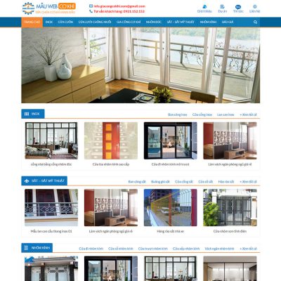 Mẫu website gia công cơ khí
