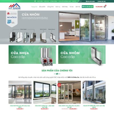 Mẫu website bán cửa nhôm 01