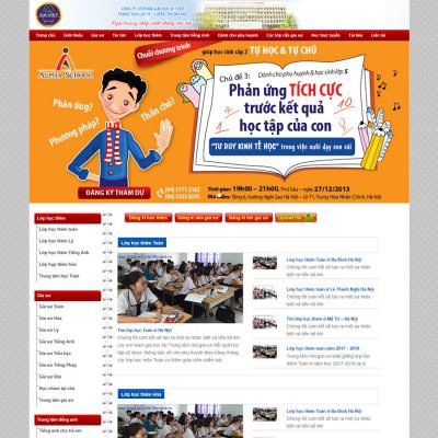 Mẫu website trung tâm gia sư