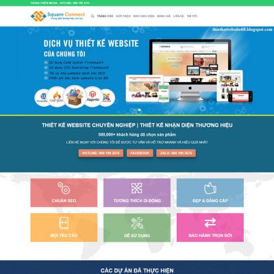 Mẫu website công ty thiết kế web