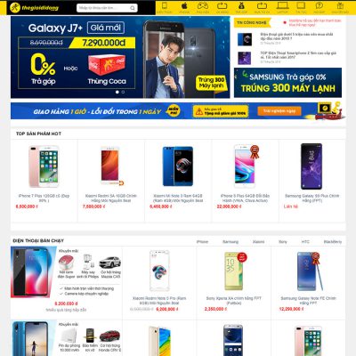 Mẫu website thế giới di động