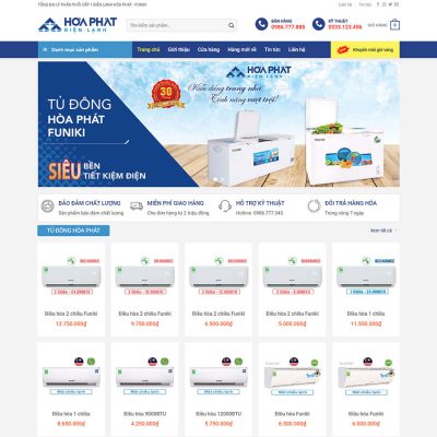 Mẫu website điện lạnh