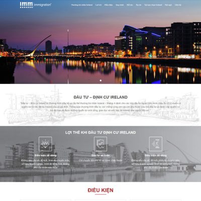Mẫu website landing page định cư