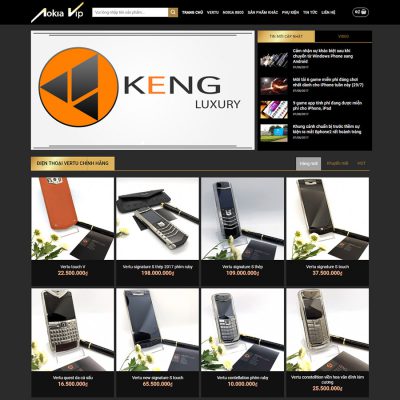 Mẫu website điện thoại Vertu