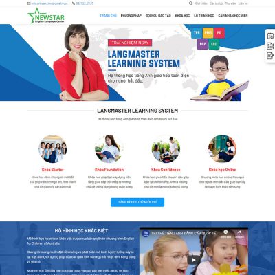 Mẫu website Trung tâm tiếng anh