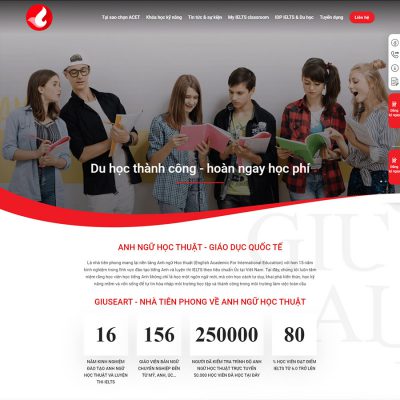 Mẫu website trung tâm anh văn 06