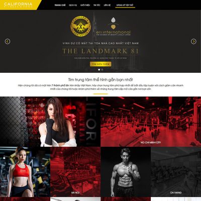 Mẫu website phòng tập Gym