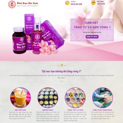 Landing page kem nở ngực