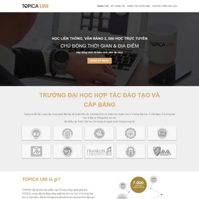 Mẫu website khóa học online