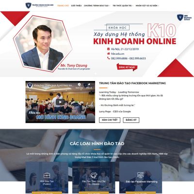 Mẫu website giới thiệu khóa học 03