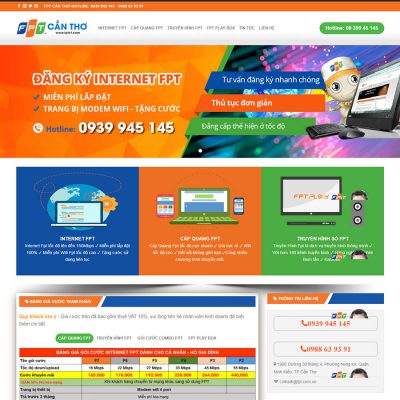 Mẫu website lắp mạng