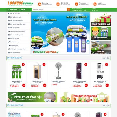 Mẫu website bán máy lọc nước