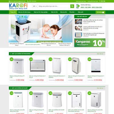 Mẫu website bán máy lọc nước 01