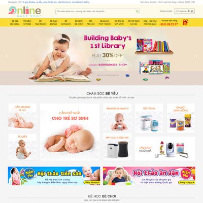 Mẫu website mẹ và bé 02