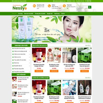 Mẫu website Mỹ phẩm 2