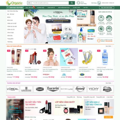 Mẫu website Mỹ phẩm 06