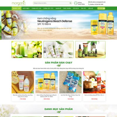 Mẫu website mỹ phẩm 07