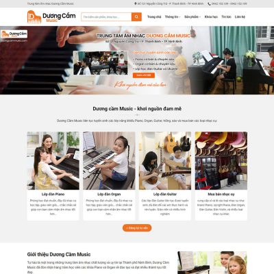 Mẫu website bán nhạc cụ
