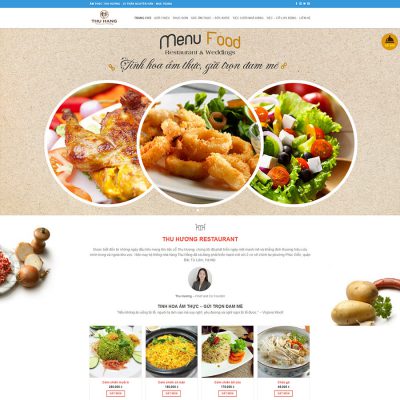 Mẫu website nhà hàng 02