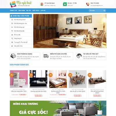 Mẫu website bán nội thất