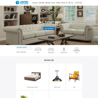 Mẫu website bán nội thất sang