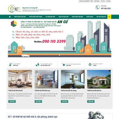 Mẫu website công ty kiến trúc - xây dựng