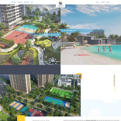 Mẫu website bất động sản ocean park