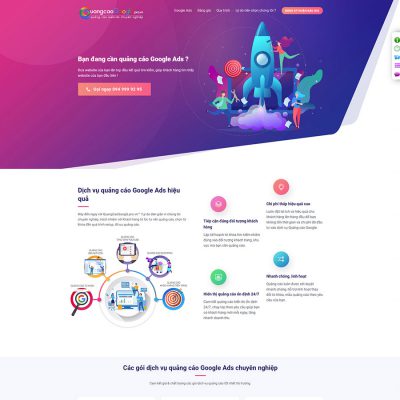 Mẫu website dịch vụ quảng cáo Google Ads