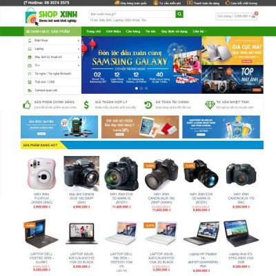 Mẫu website bán điện thoại