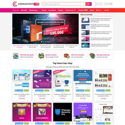 Mẫu website bán code - phần mềm