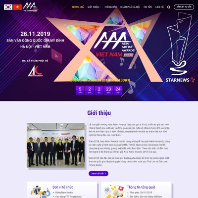 Mẫu website sự kiện 03