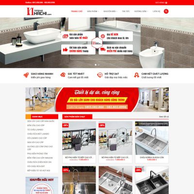 Mẫu website bán thiết bị vệ sinh 01