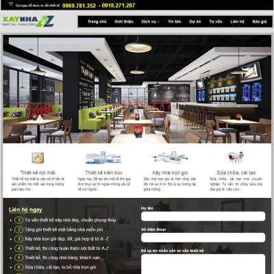 Mẫu website thiết kế xây dựng nhà