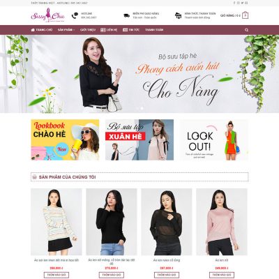 Mẫu website thời trang nữ