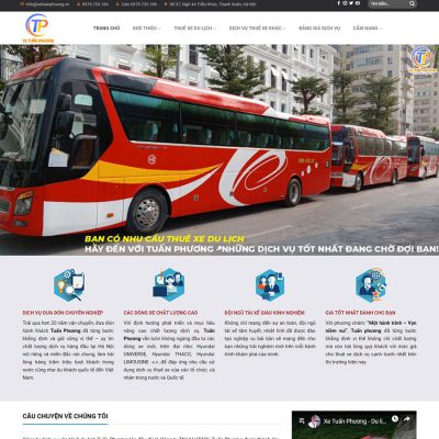 Mẫu website dịch vụ cho thuê xe