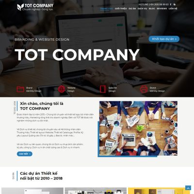 Mẫu website công ty thiết kế
