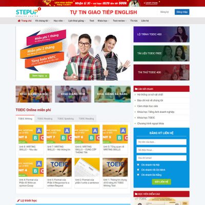 Mẫu website trung tâm Anh văn