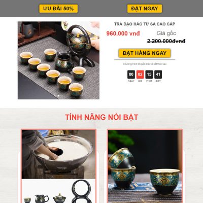 Mẫu landing page trà đạo