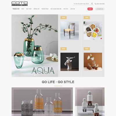Mẫu website bán đồ trang trí