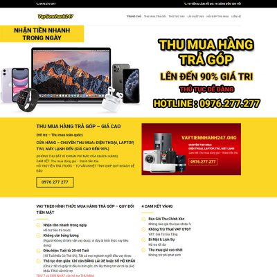 Mẫu website dịch vụ cho vay