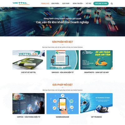 Mẫu website dịch vụ viễn thông 01