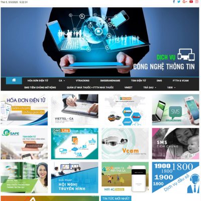 Mẫu website dịch vụ Viettel