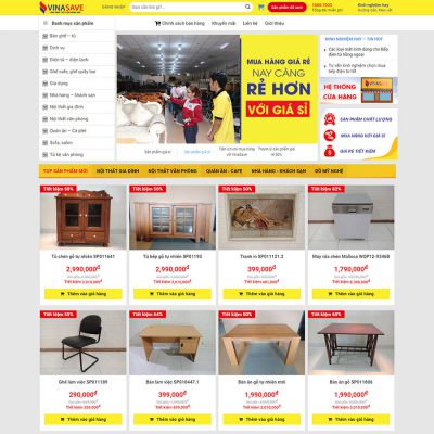 Mẫu website bán nội thất