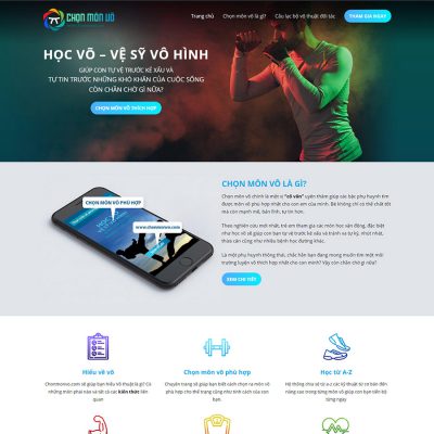 Mẫu website võ thuật 01
