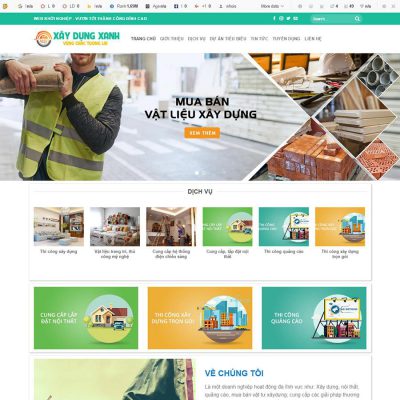 Mẫu website xây dựng