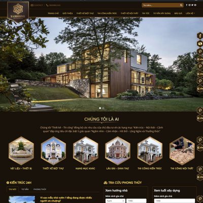 Mẫu website thiết kế biệt thự 02